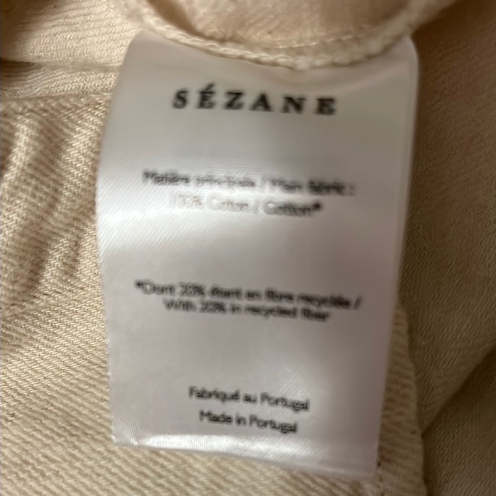 Sezane Cream Ruffle Button-Front Blouse - Picture 4 of 5